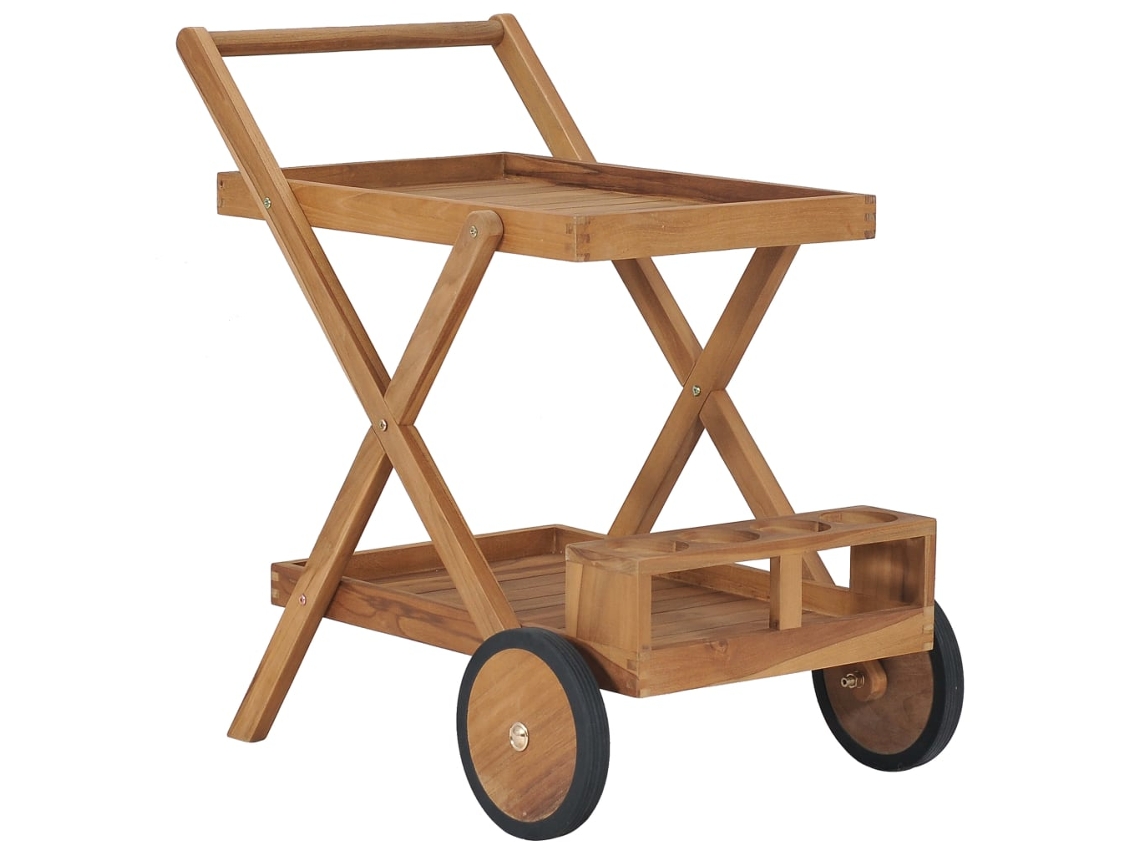 Tea Trolley, Tea Trolleys Vidaxl Marrom Teca