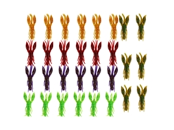 Isca Artificial Camarão Pvc 7.5cm 5.5g 30pcs