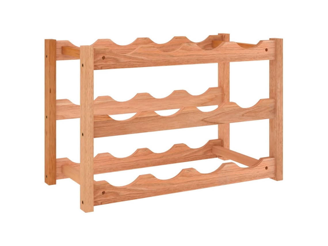 Prateleira de vinho VIDAXL Marrom Madeira (42x21x28 cm)