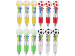 Conjunto de 12 Canetas Esferográficas Multicoloridas com Tema Futebol Americano da Garneck, Incluindo 4 Esport