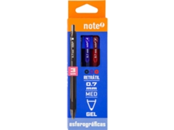 Conjunto 3 Esferográficas De Gel Retráteis Note!