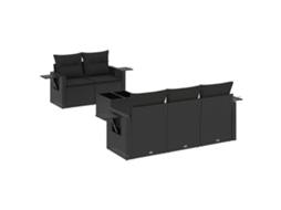 Garden Sofa Set, Garden Sofa Sets Vidaxl Preto Rattan / Vime (n/a)
