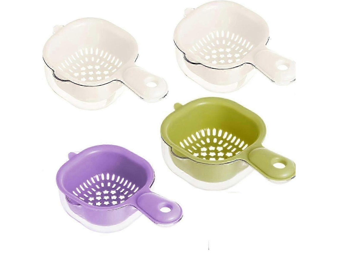 Cesto De Drenagem De Camada Dupla Com Alça, 2 Em 1, Multifuncional, Para Frutas E Vegetais.