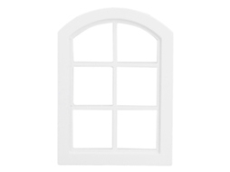 Primerox janela de Casinha de Bonecas Miniatura Arco com 6 Vãos Branca em Bétula 1/12
