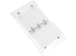 Capa Transparente E Bolsos Internos Tehaux Para Fichário De Argolas Com Fecho Pressão, Mini Capa De Pvc Para