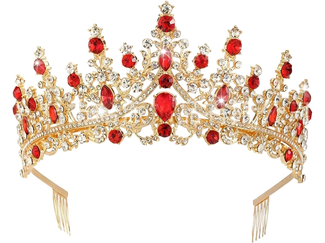 Coroa de Noiva com Strass e alça segura SFUSHOS