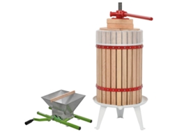 Vidaxl 2 Pcs Conjunto De Prensa E Triturador De Fruta E Vinho