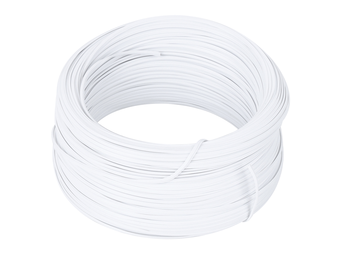Fita de arame galvanizado branco de 0,55 mm, núcleo único, flexível, para proteção de materiais de bricolagem.