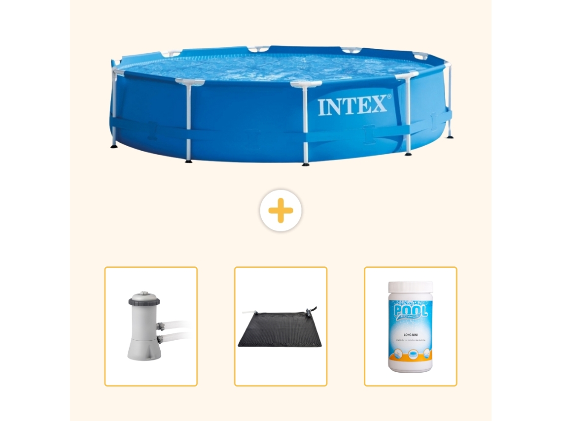 Intex Piscina Com Estrutura Redonda - 366x76 Cm - 4-peças Scb80