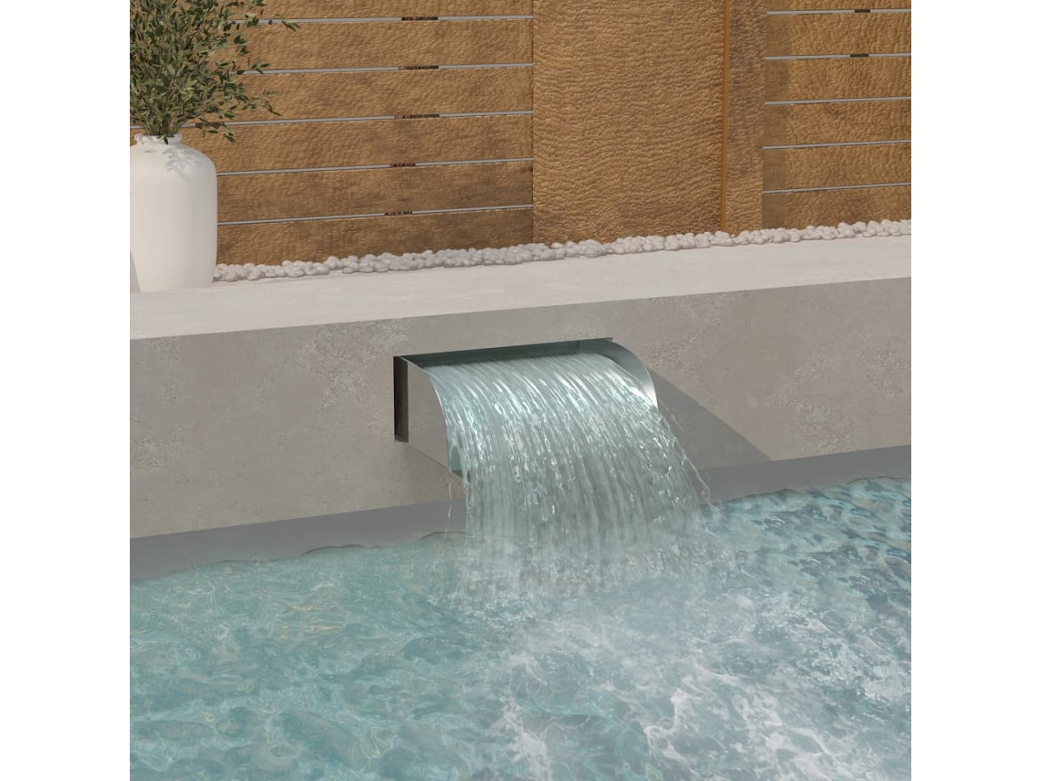 Vidaxl Cascata Com Luzes Led 45x34x14 Cm Aço Inoxidável 304