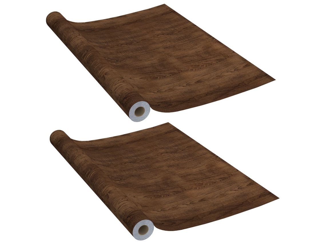 Conjunto 2 Autocolante para porta VIDAXL Brown PVC (210x90 cm)
