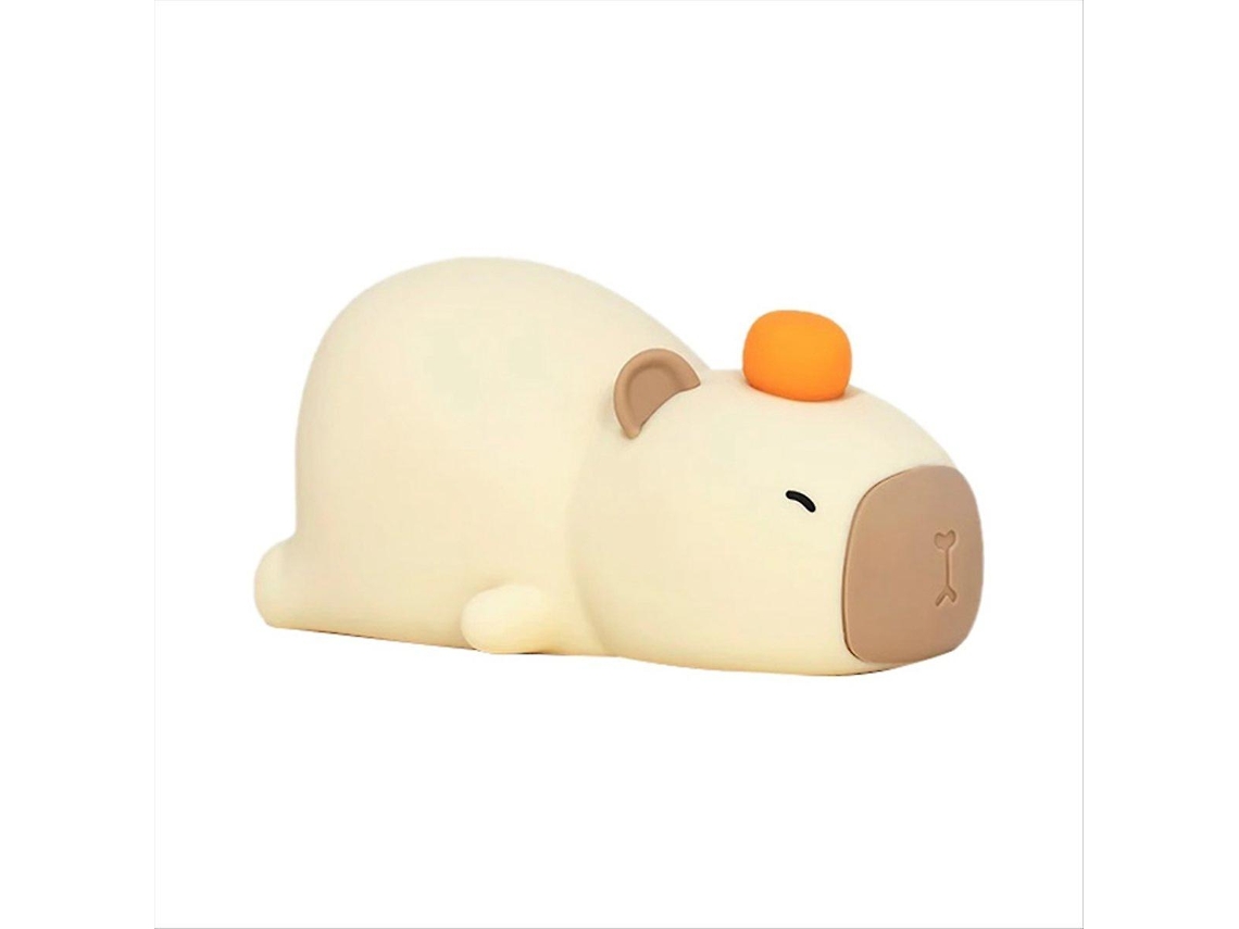 Luminária Noturna Capivara de Desenho Animado, Presente de Aniversário, Luminária Noturna Ambiente, Abajur de Cabeceira para Dormitório BRILVIBERA