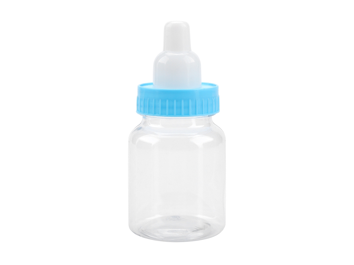 Laxiscreed Pack De 12 Garrafas De Plástico Mini Para Doces Em Festas E Eventos, Cor Azul