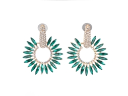 Brincos Pendentes De Strass Estilo Fashion Design Grande