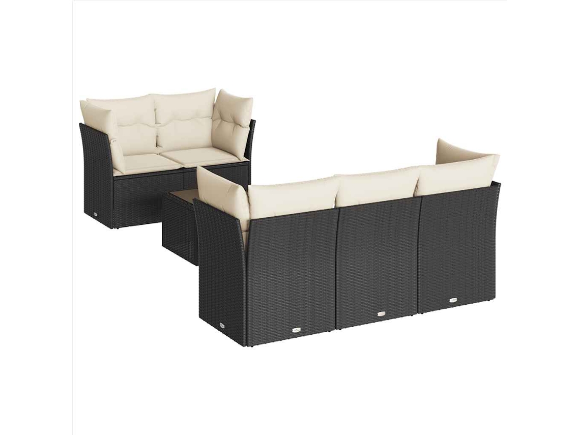Garden Sofa Set, Garden Sofa Sets Vidaxl Preto Rattan / Vime (n/a)