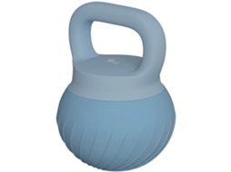 Kettlebell De 6 Kg Preenchido Com Areia Metálica E Cabo Antiderrapante Para Treinamento: 27x20x20 Cm Azul Claro - Prático, Design Moderno