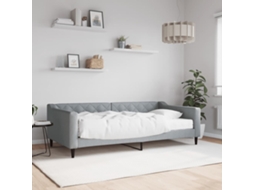 Vidaxl Sofá-cama Com Colchão 100x200 Cm Tecido Cinzento-claro