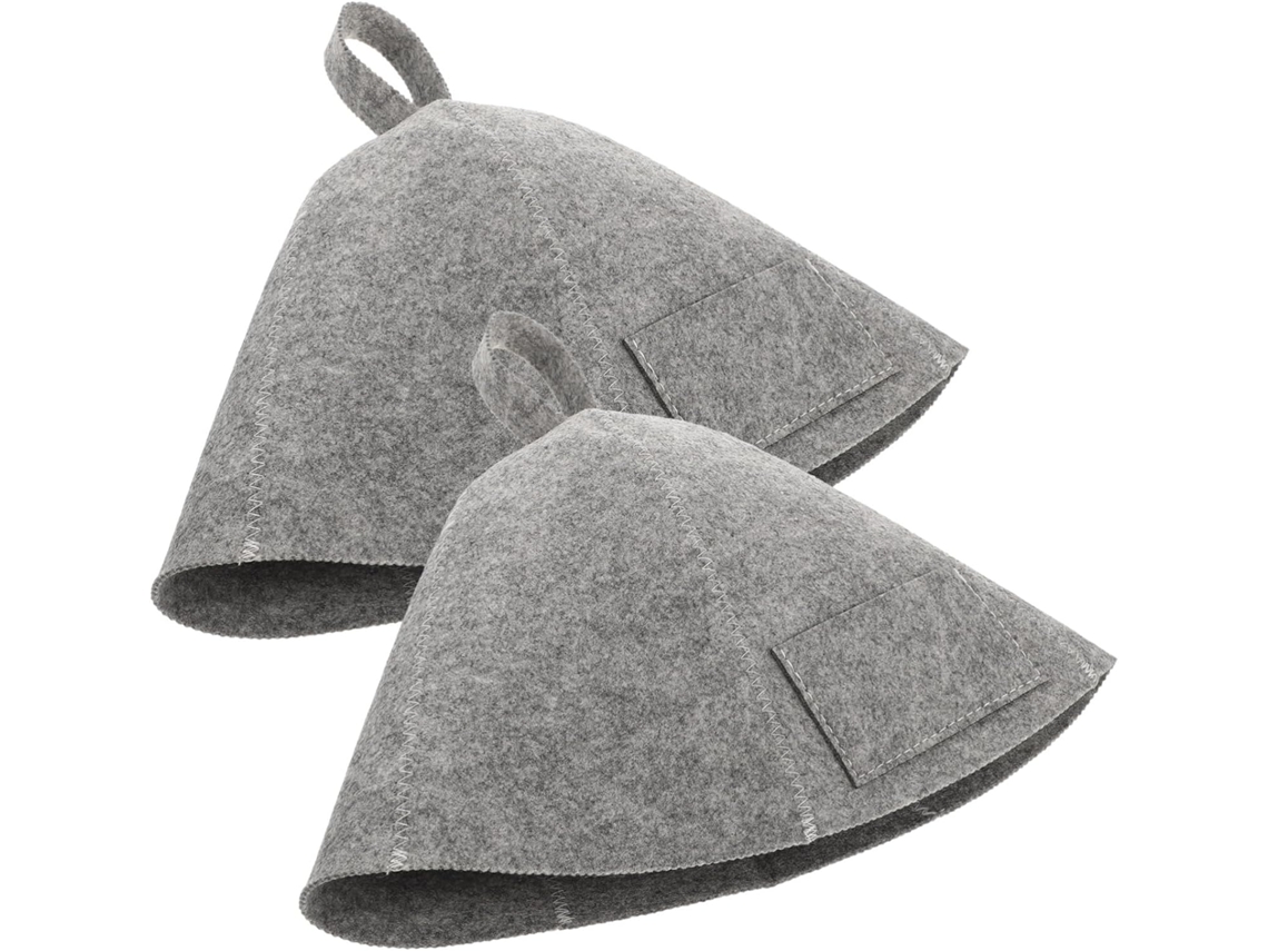 Inoomp Kit de 2 Peças de Touca de Sauna Feminina em Feltro Respirável, Isolante Térmica, Leve e Confortável, Protege CHABERLU