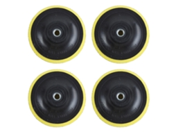 4x Suportes de Base com Fixação por Gancho e Laço (velcro) para Lixagem e Polimento com Rebarbadora Diâmetro de 4 Polegadas (pratos)