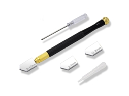 Yuru kit de 5 Ferramentas de Corte de Vidro Estilo Lápis com Diamante e Óleo Antiderrapante para Janela
