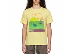 Rockinstone Jaws Movie Sandsurfsharks Heather Yellow Adult T-shirt Size:l