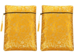 Bolsa Para Bíblia Healvian Com Zíper, 24x34 Cm, Estampa De Dragão Amarelo, Protetor De Bíblia Multifuncional Para