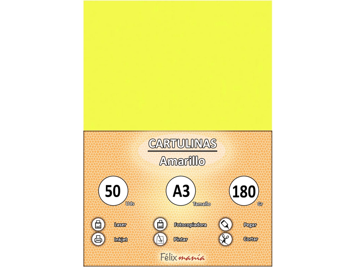 Papelão 180Gr A3 Amarelo 50 Folhas