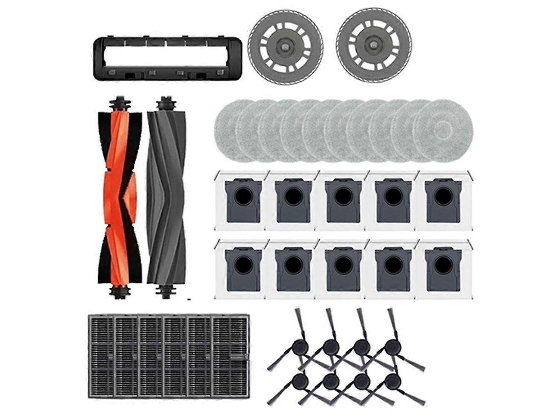 Peças Para Aspirador Robô L40 Ultra/x40 Ultra/x40 Pro: Esfregão, Saco De Pó, Escova Lateral Principal, Filtro Hepa_ozo