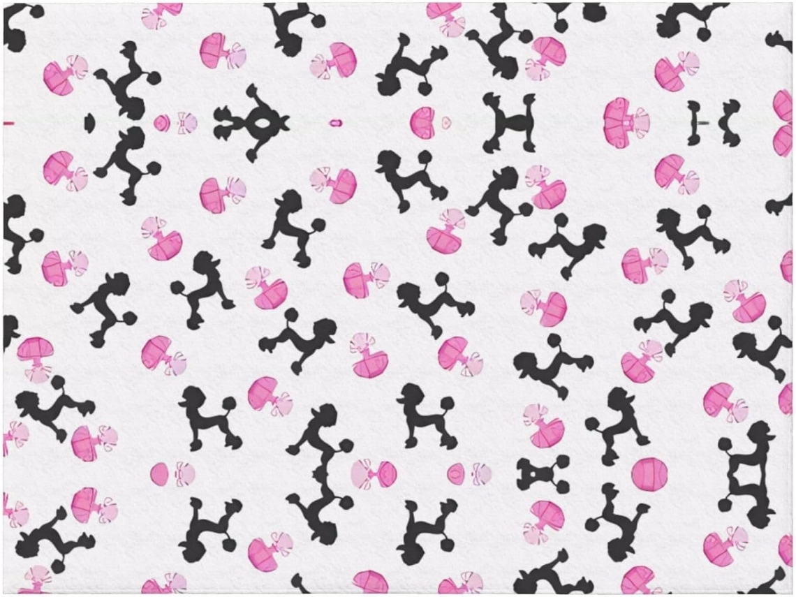 Colcha de Flanela Macia e Quente com Estampa Poodle Frasco Perfume Rosa 152 4 X 127 Cm, Macio, Quente, Ideal P