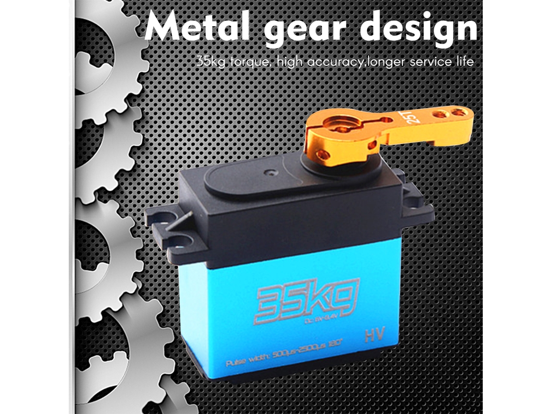 Servo Digital De 35kg Com Engrenagens De Metal À Prova D'água Para Carros Rc Robôs Manipuladores Com Braço De Servo 25t