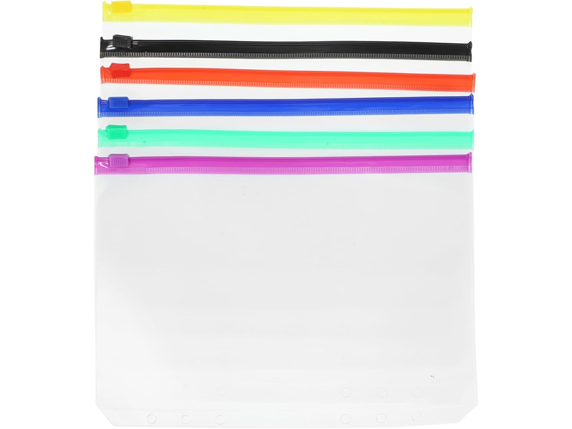 Conjunto de 12 Sacos com Fecho de Zíper Gatuida para Pastas A5, em PVC Resistente, Ideais para Armazenamento de Documentos