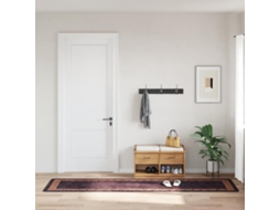 Vidaxl Tapete Lavável 80x300 Cm Preto E Dourado