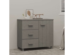Vidaxl Aparador Hamar 90x40x80 Cm Pinho Maciço Cinza-claro