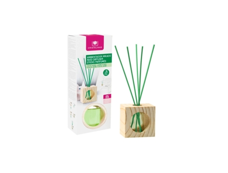 CRISTALINAS Ambientador Mikado Cubo de Madeira 30ml Verde Jasmim