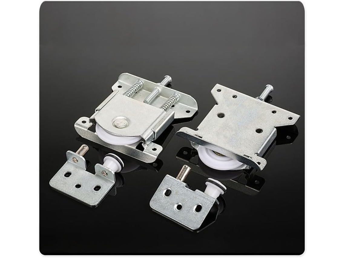 Conjunto De 2 Roldanas Para Porta De Correr Com Amortecedor - Placa De