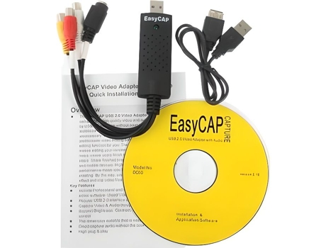 Produto De Captura De Vídeo Easycap Pendrive De Captura De Vídeoáudio Usb 2.0 Cor Preta