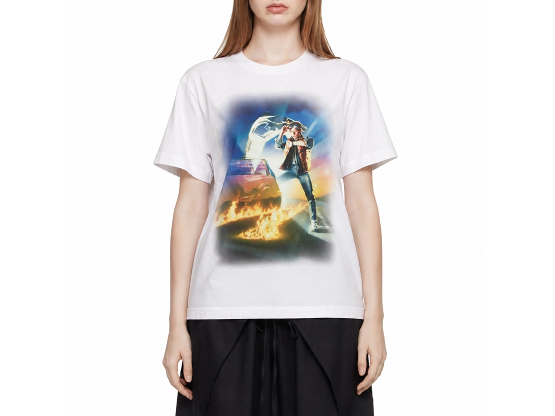 Rockinstone Back To The Future Movie Btf Poster White Adult T-shirt Size:xxxl