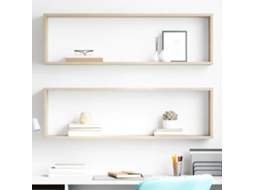 Vidaxl Estantes Parede Cúbicas 2pcs Derivados Madeira Carvalho Sonoma