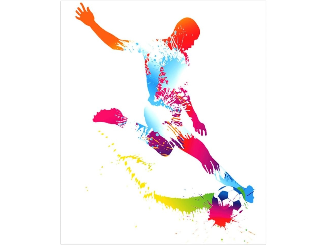 Adesivo De Parede De Futebol Em Pvc Personalizável, Removível Sem Deixar Resíduos.