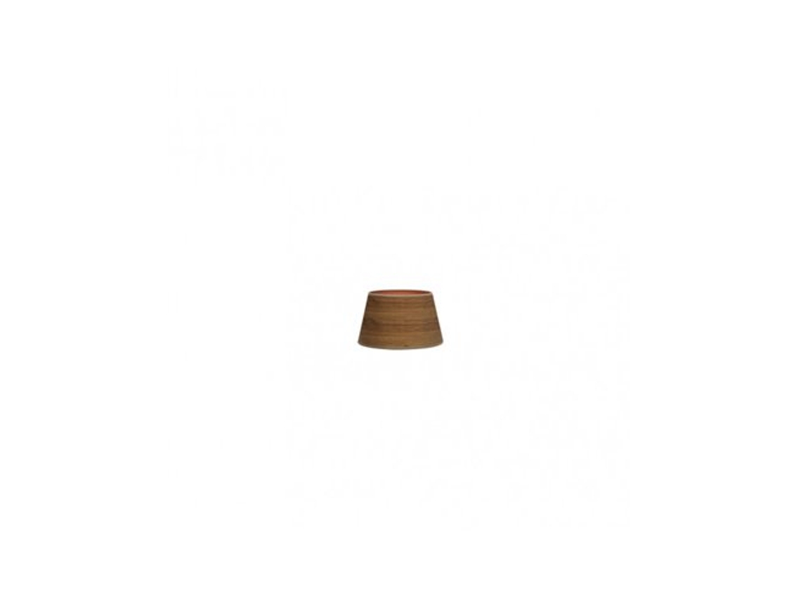 Salma Dark Wood Clip Abajur 10Dx8Dx8H Aberto Cônico