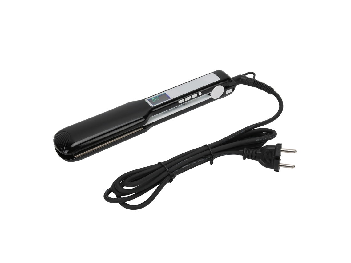 Prancha De Cabelo Elétrico Com Regulagem De Temperatura E Display Lcd Para Alisamento E Curlers