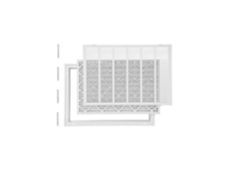 Grelha De Ventilação Com Filtro, Lamelas E Fecho Fácil 75x50cm Aço Tekmaquinas