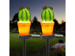 Luzes De Jardim Solar Exteriores, Figura De Cacto Impermeável Ip65, Luzes De Paisagem Led Para Jardim, Pátio, Caminhos