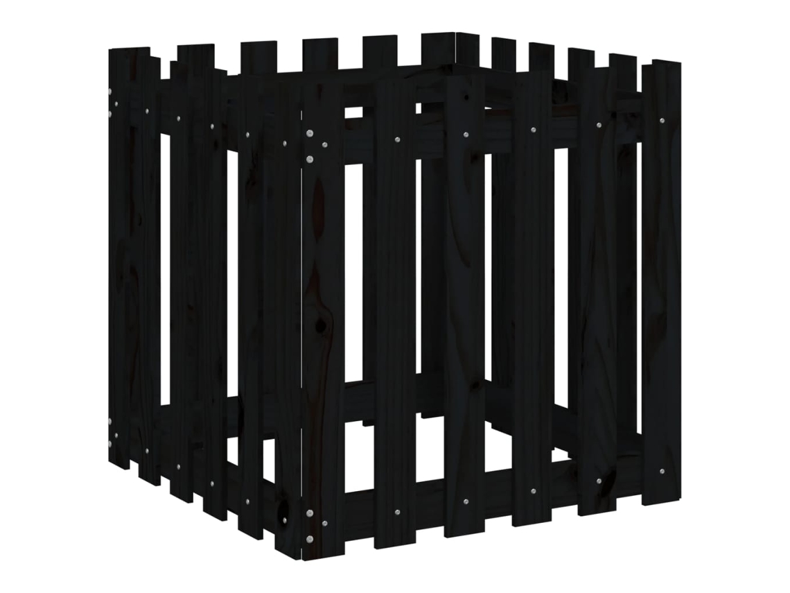 Garden Planter, Garden Planters Vidaxl Preto Madeira De Pinho (60 X 60 X 60 Cm)