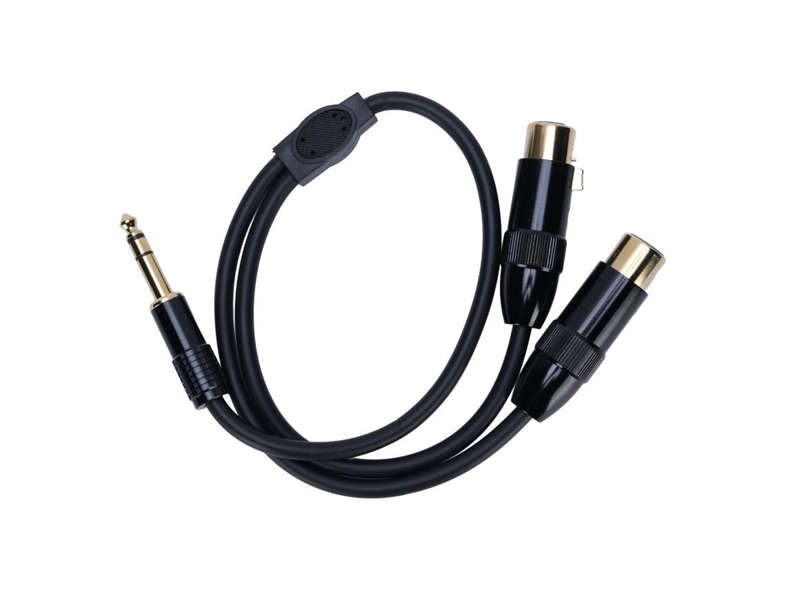 Aetheria cabo Divisor Y Estéreo Xlr Duplo Feminino para 6.35mm Macho 0.5m para Microfone Câmera