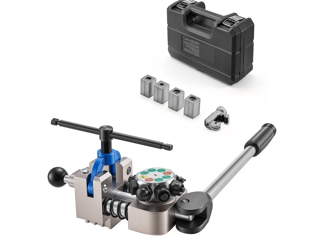 Kit de Alargamento Linha Freio com Dupla Bolha 45 Graus, Ferramenta para Tubos 4,76 Mm a 9,52 Mm, Profissional Reparo Automotivo Cabeçote Cortador
