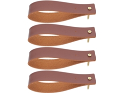 Conjunto De 4 Ganchos Parede Em Couro Pu Homoyoyo Para Toalhas, Com Alta Capacidade De Carga, Estilo Boêmio Para