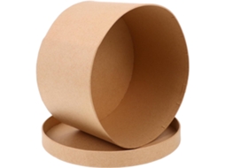 Caixa Redonda De Papel Kraft Para Sobremesas, Com Superfície Lisa E Design Prático Para Armazenar Bolos Cupcakes