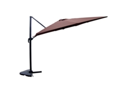 Cesare Guarda-sol  Castanho Deslocado Retangular 3 X 4 M Giratório A 360