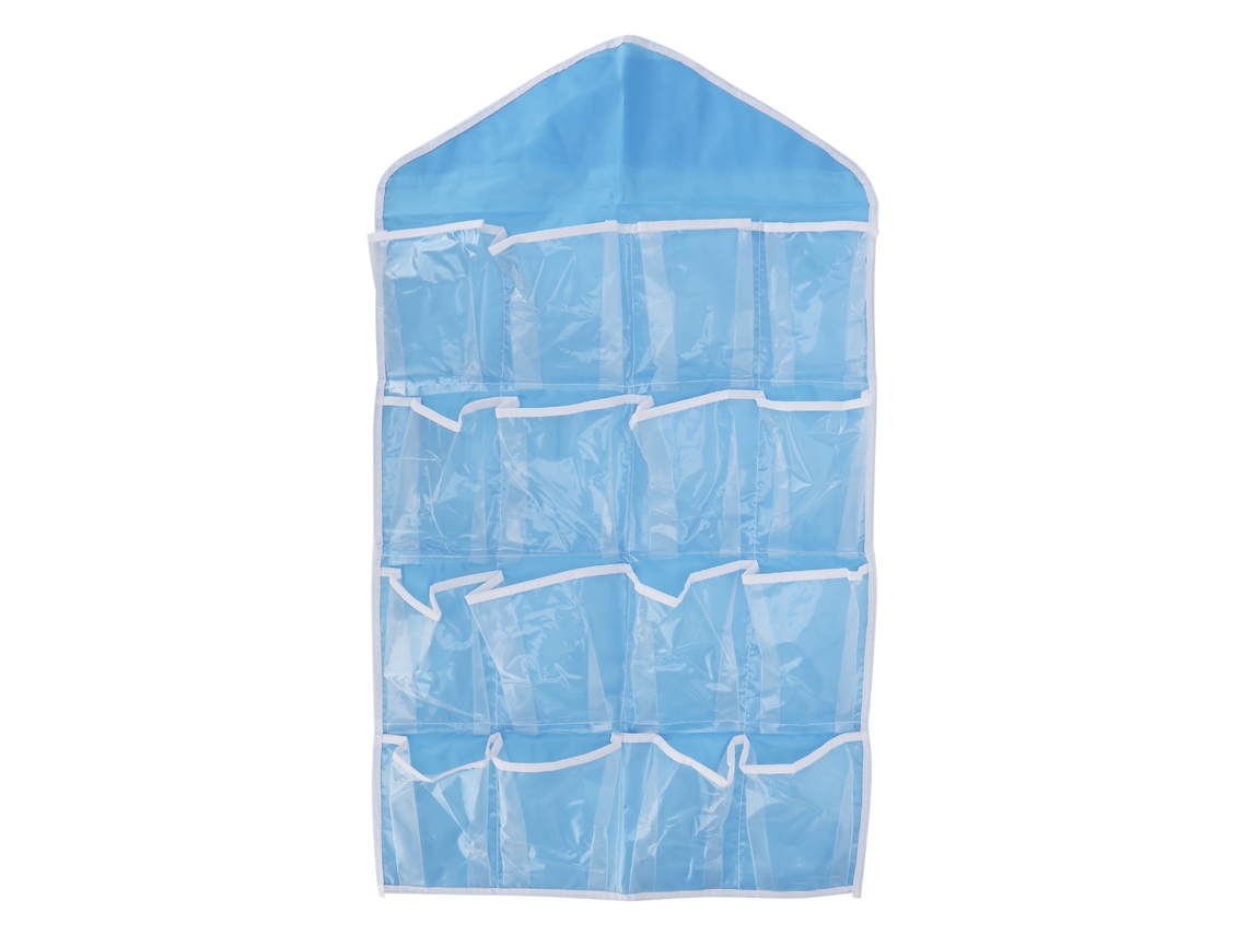 Organizador de Parede para Armário com 16 Bolsos Azul